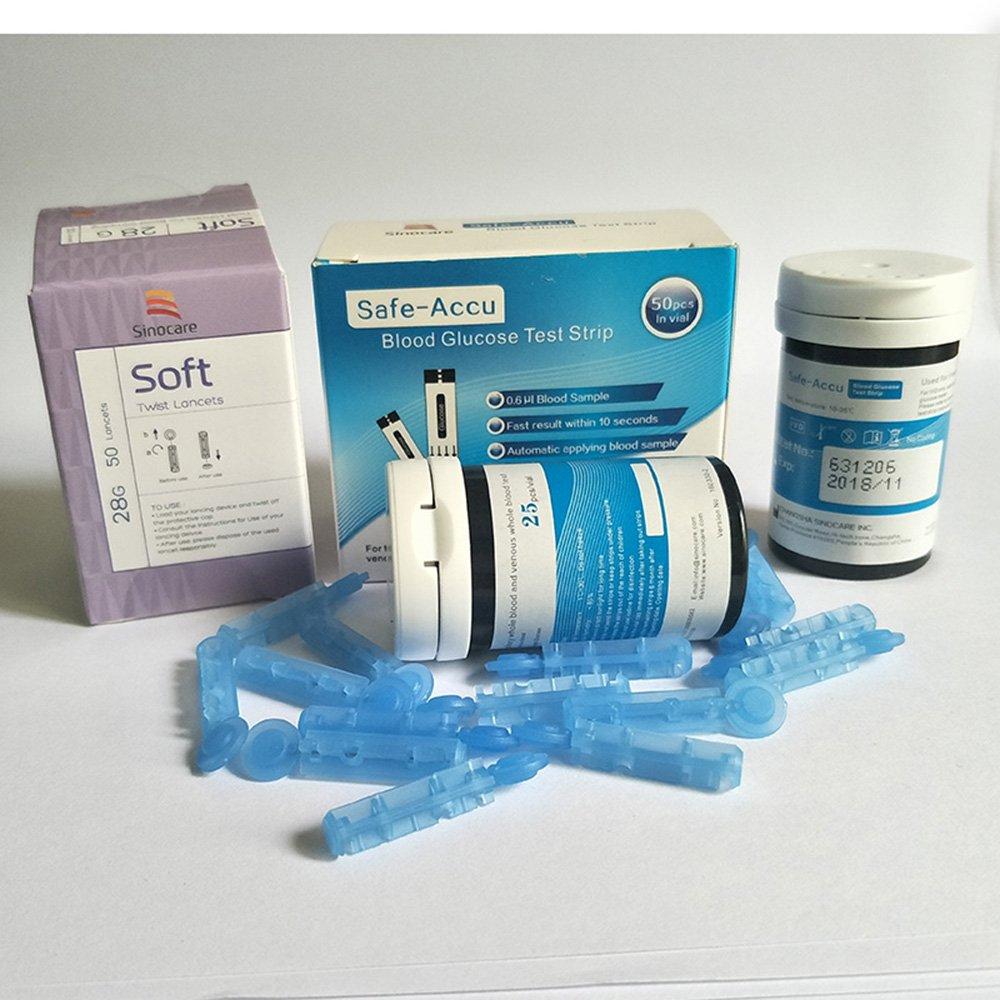 Que thử đường huyết Safe Accu Sinocare 50 que