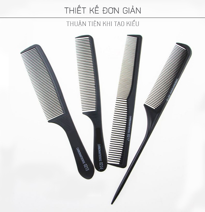 Lược chải tóc tạo kiểu tóc màu đen - TICKMUA - LD033