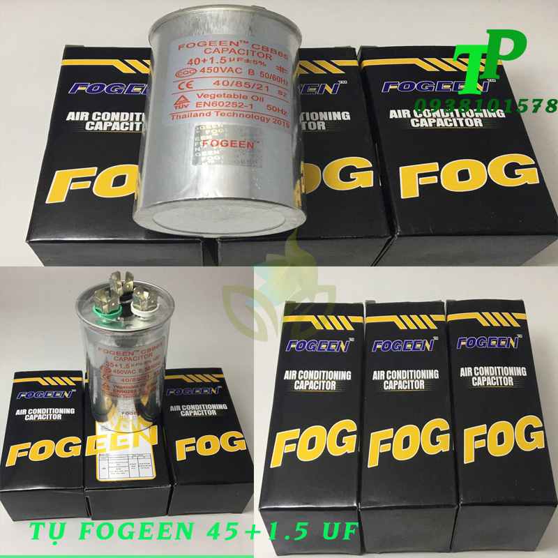 Tụ điều hòa 3 chân 40+1.5Uf , Capa 40+1.5UF