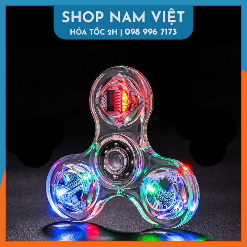 Con Quay Đèn Led Spinner Trong Suốt
