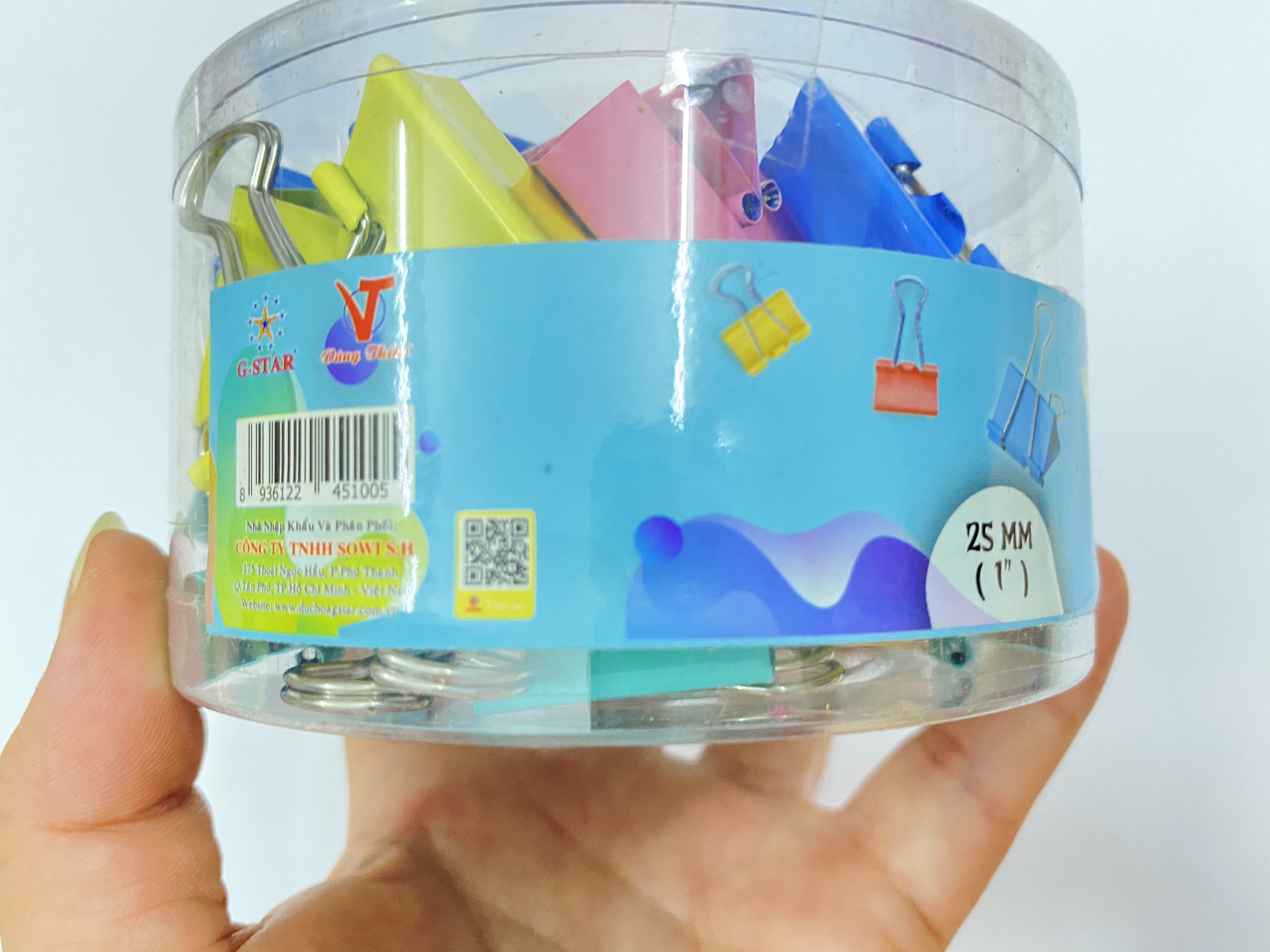 KẸP BƯỚM MÀU GSTAR-NHIỀU SIZE+MÀU (BINDER CLIPS)