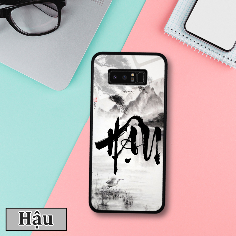 Ốp lưng Samsung Galaxy Note 8 in 3D chữ thư pháp
