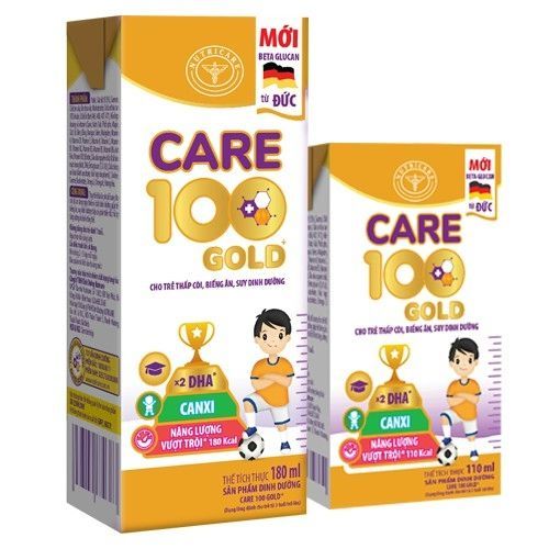 Thùng sữa nước Nutricare Care 100 Gold 110ml- cho trẻ thấp còi biếng ăn suy dinh dưỡng 110ml