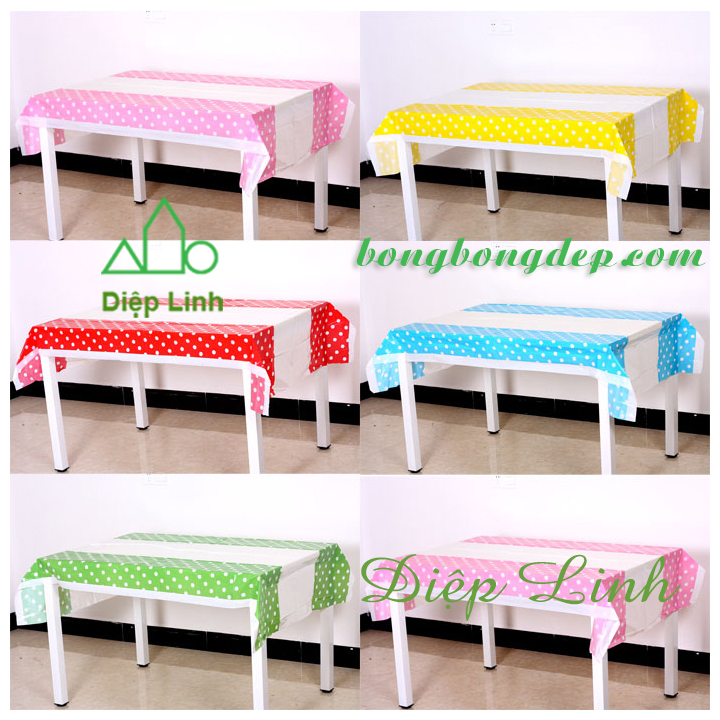 Polka Dot Birthday Tablecloth for Children