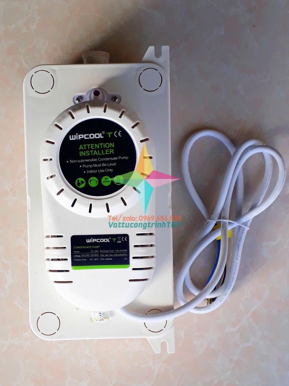 Bơm xử lý nước thải điều hòa WIPCOOL PC-320A (loại 6m)