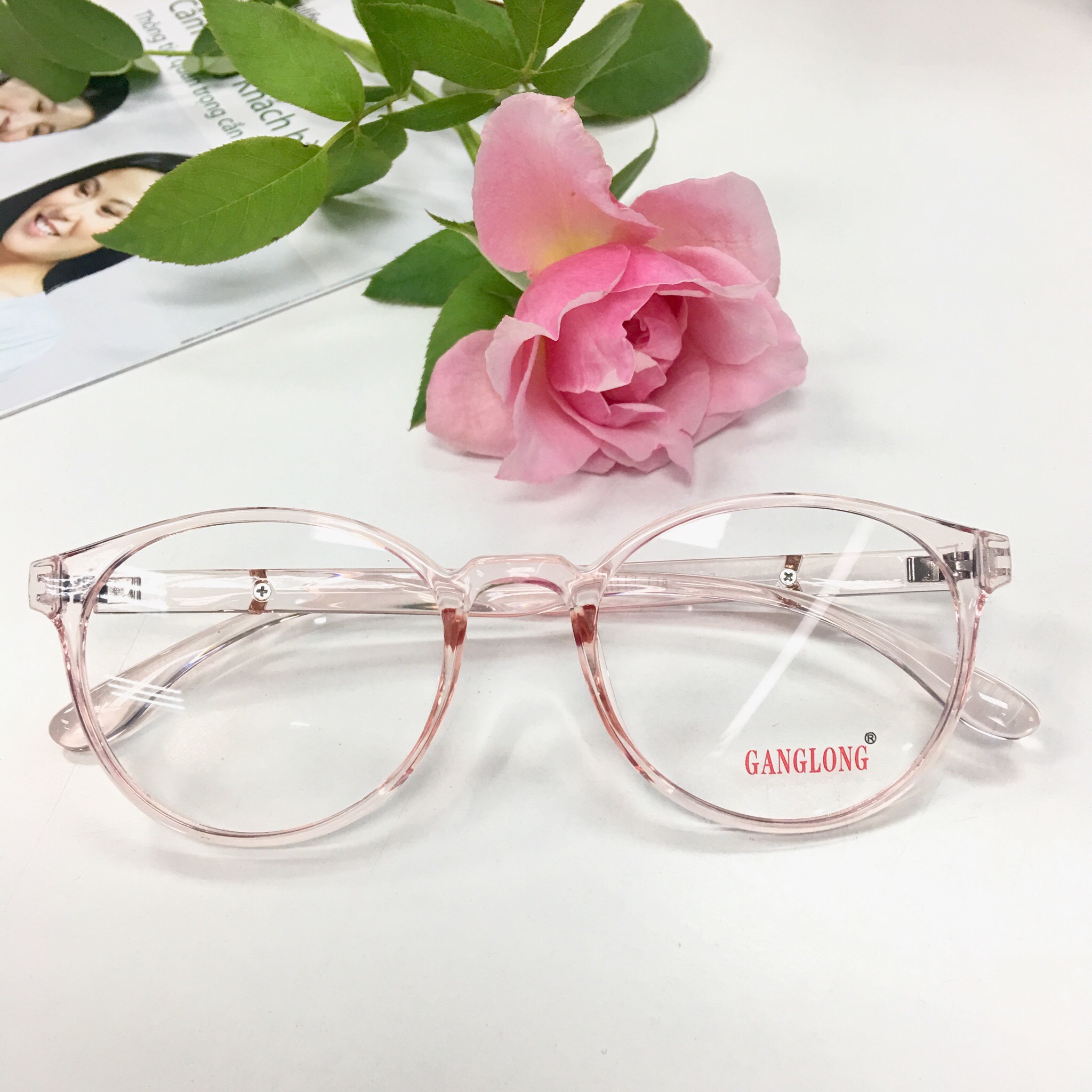 Kính trắng, kính giả cận, gọng kính thời trang, kính mắt chống bụi, gọng kính nam, mắt kính cao cấp, kính kiểu cho nam nữ thay thế được mắt cận MK13-TRẮNG-14 + Tặng hộp da sang chảnh