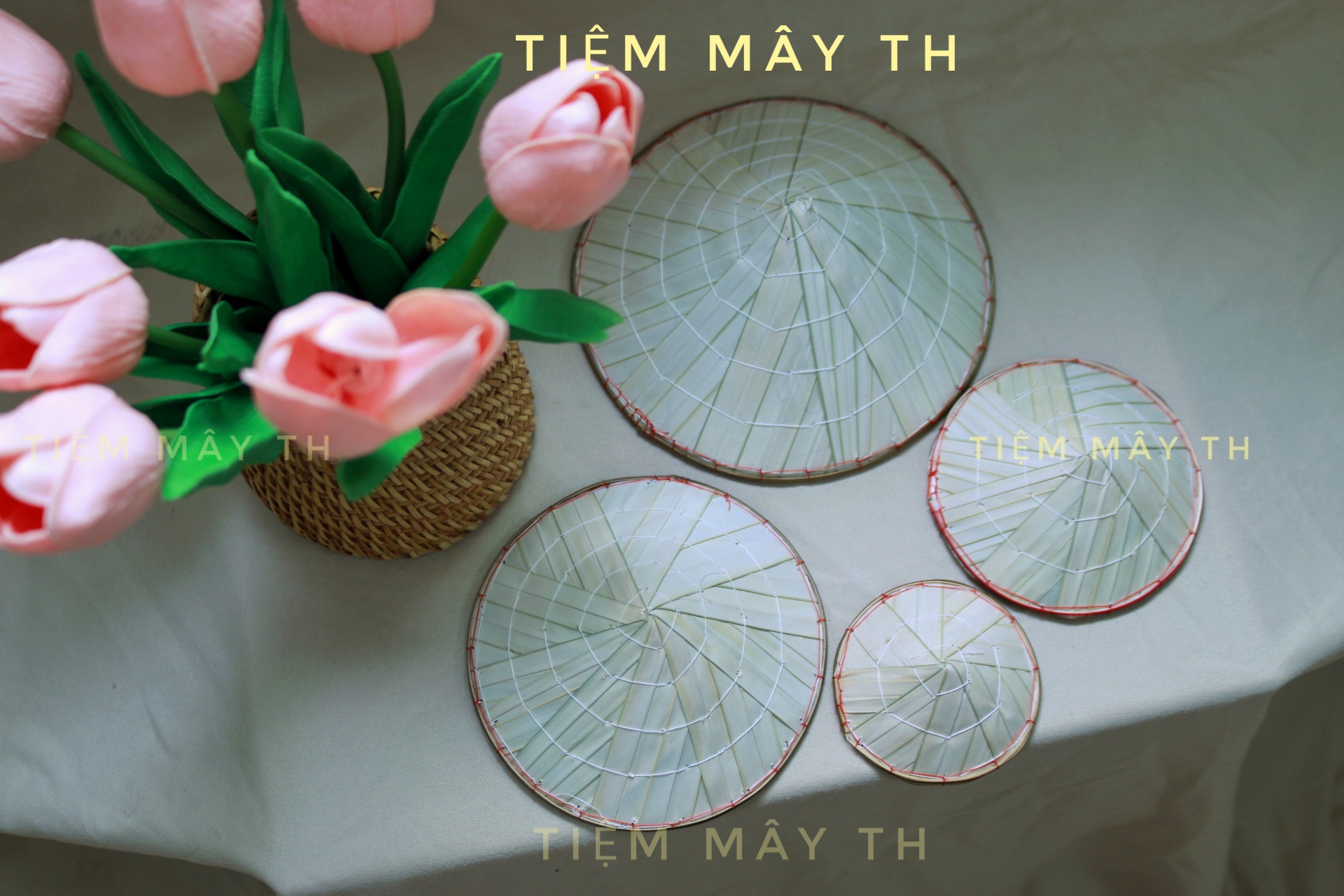 (Kho sỉ) Nón lá mini TIỆM MÂY TH trang trí, nón mini decor