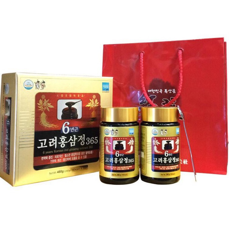 Cao Hồng Sâm 365 Hàn Quốc hộp 2 - 4 chai