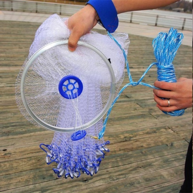 Chài cước rút dài 4m8 , chài rút tàng hình bắt cá hàng Thái Lan cao cấp y hình y hình  (cam kết bảo hành đổi trả trong 2