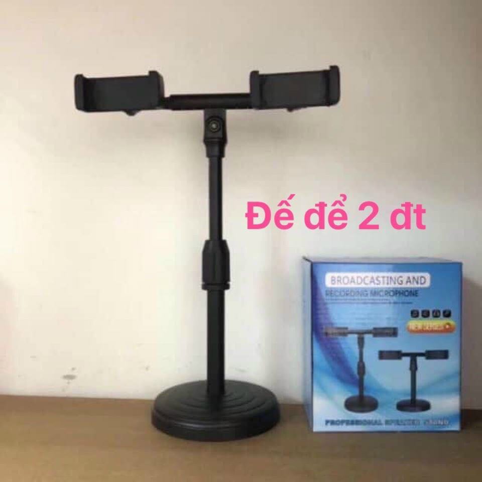 Giá Đỡ Kẹp 2 Điện Thoại Để Bàn DC02
