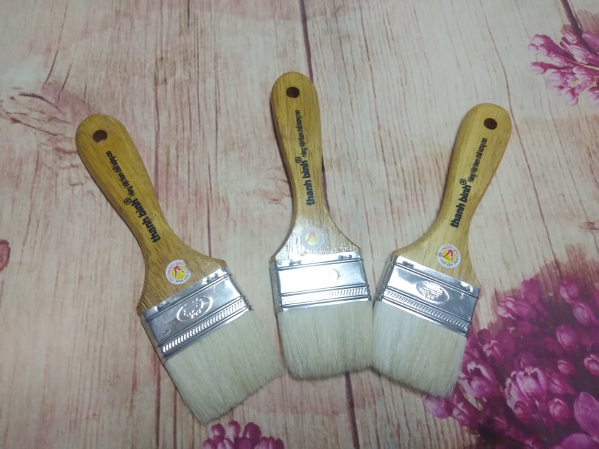 CỌ LÔNG THỎ CHẤT LƯỢNG CAO 2 INCH CÁN GỖ HIỆU THANH BÌNH