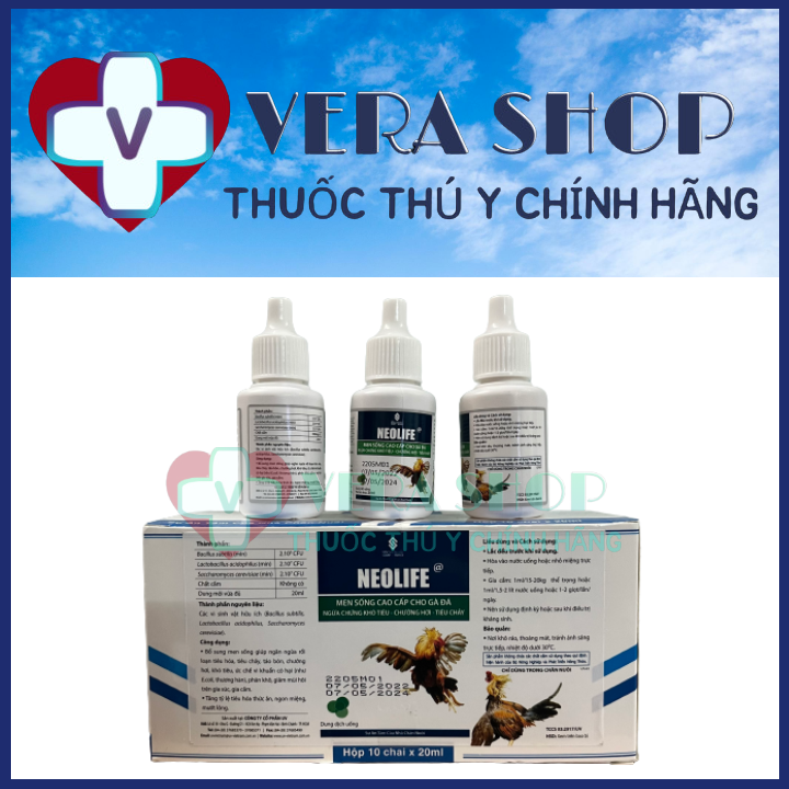 Uv neolife 20ml - men tiêu hóa, men sống cho gà đá, phòng khó tiêu, chướng hơi, tiêu chảy cho gà đá - sỉ lẻ thuốc thú y