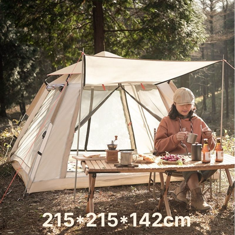 Tent camping self inflates 4 person-tent picnic camping thick material mellowed, frame hard cable, door ventilation, mosquito net