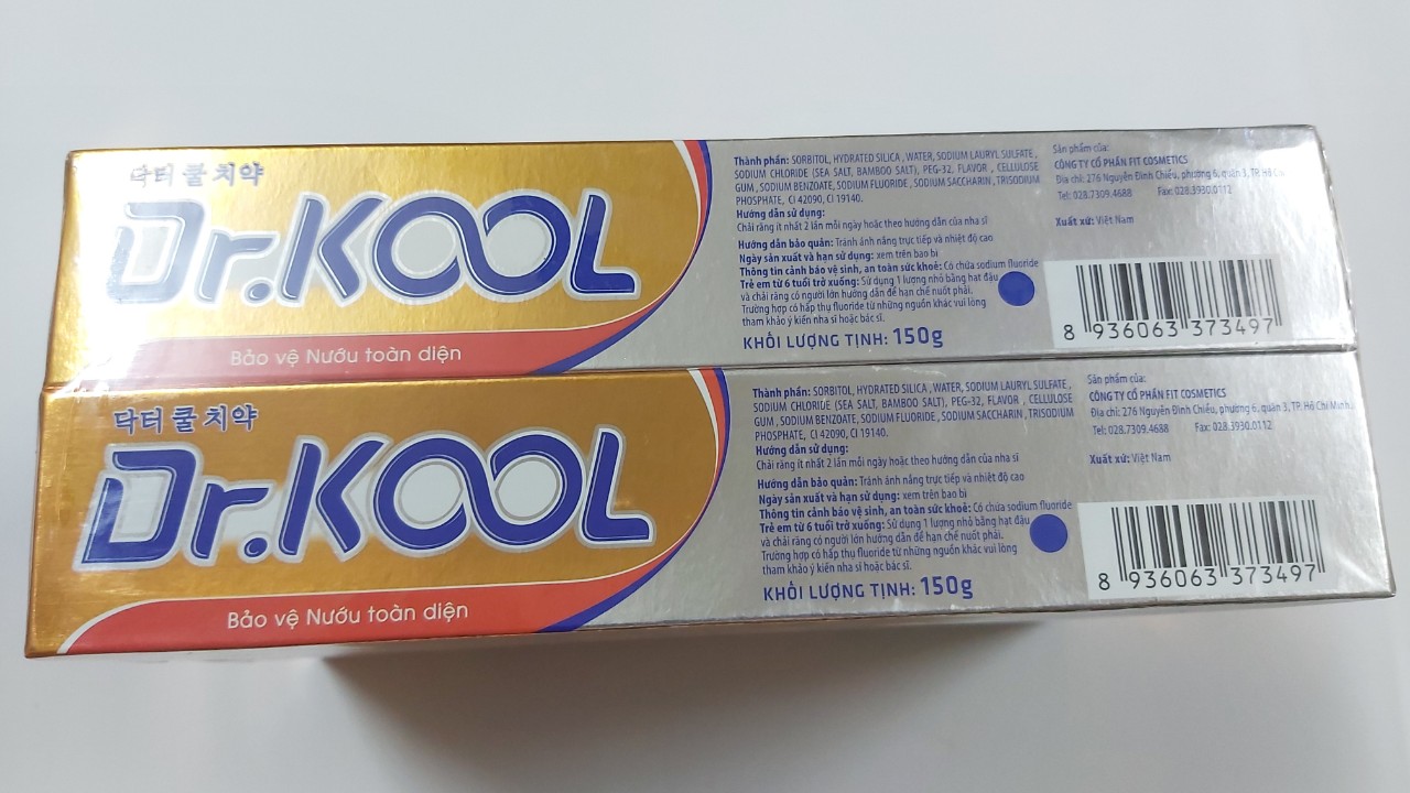Kem đánh răng Dr.KOOL - Muối tre 150gr