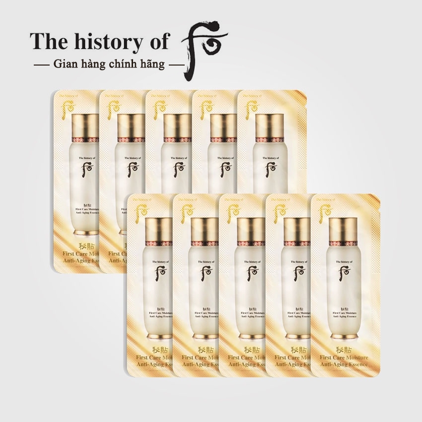10 gói Tinh chất First Care Whoo First Care Moisture Anti-Aging Essence 1ml