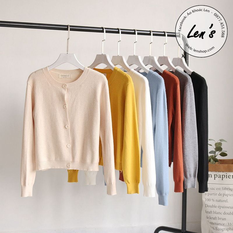 ÁO KHOÁC LEN MỊN CỔ TRÒN CAO CẤP