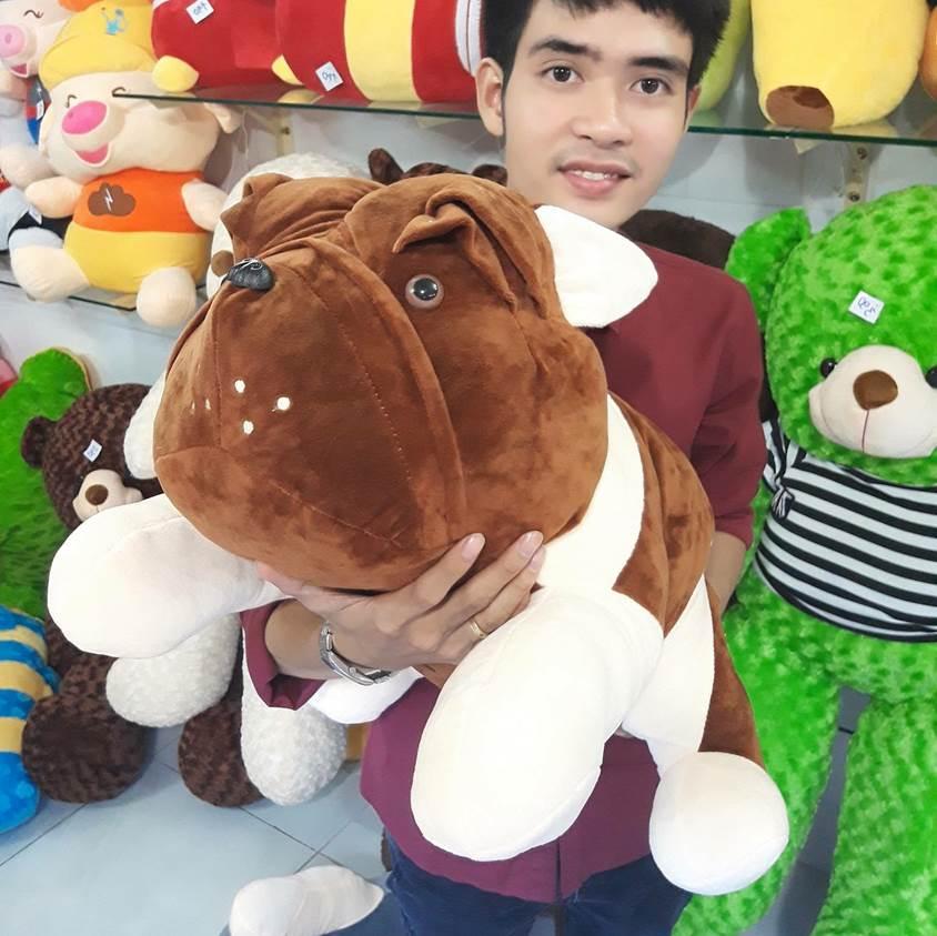 GẤU BÔNG CHÓ PUG MẶT XỆ NHỒI BÔNG SIZE LỚN VẢI NHUNG MỊN GÒN MỀM