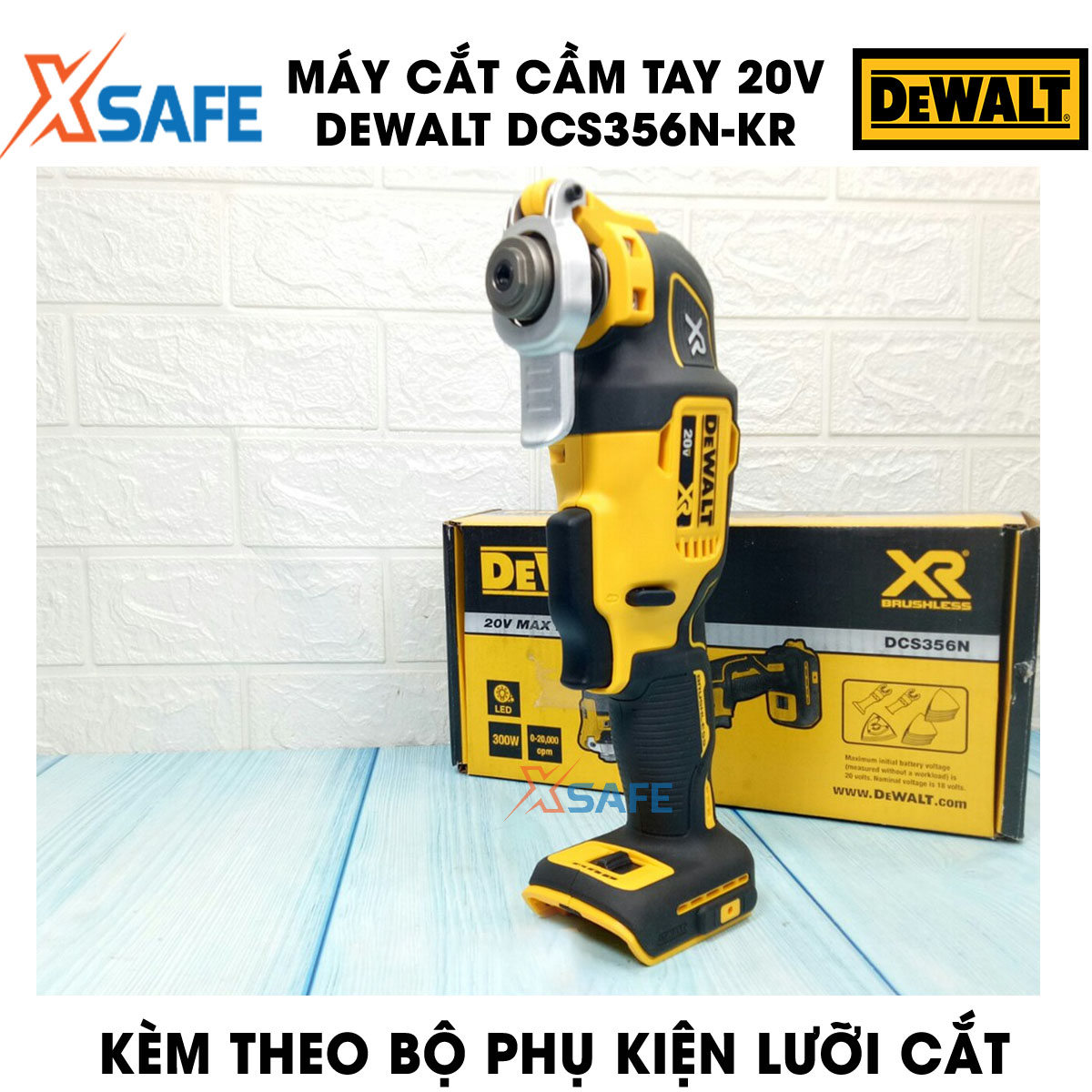 Portable cutting machine 20V DeWalt bundled set accessories cutting blade. Cutter DeWalt, equipped with LED lights work, material with non-slip rubber and quiet, three-speed, guarantee genuine-distribution genuine xsafe