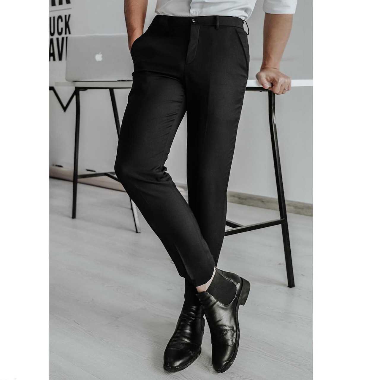 [Hoàn Tiền 15%] Quần kaki đen hàn quốc cao cấp ,chất liệu kaki dày dặn,không bay màu,from chuẫn(ảnh thật shop tự chụp)thời trang DIỄM NHI SHOP KV05