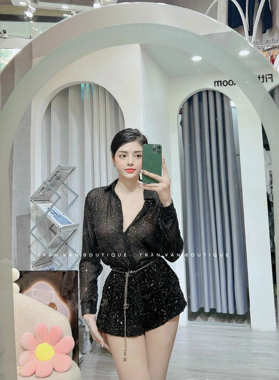 Áo tay dài kiểu kim sa-TH