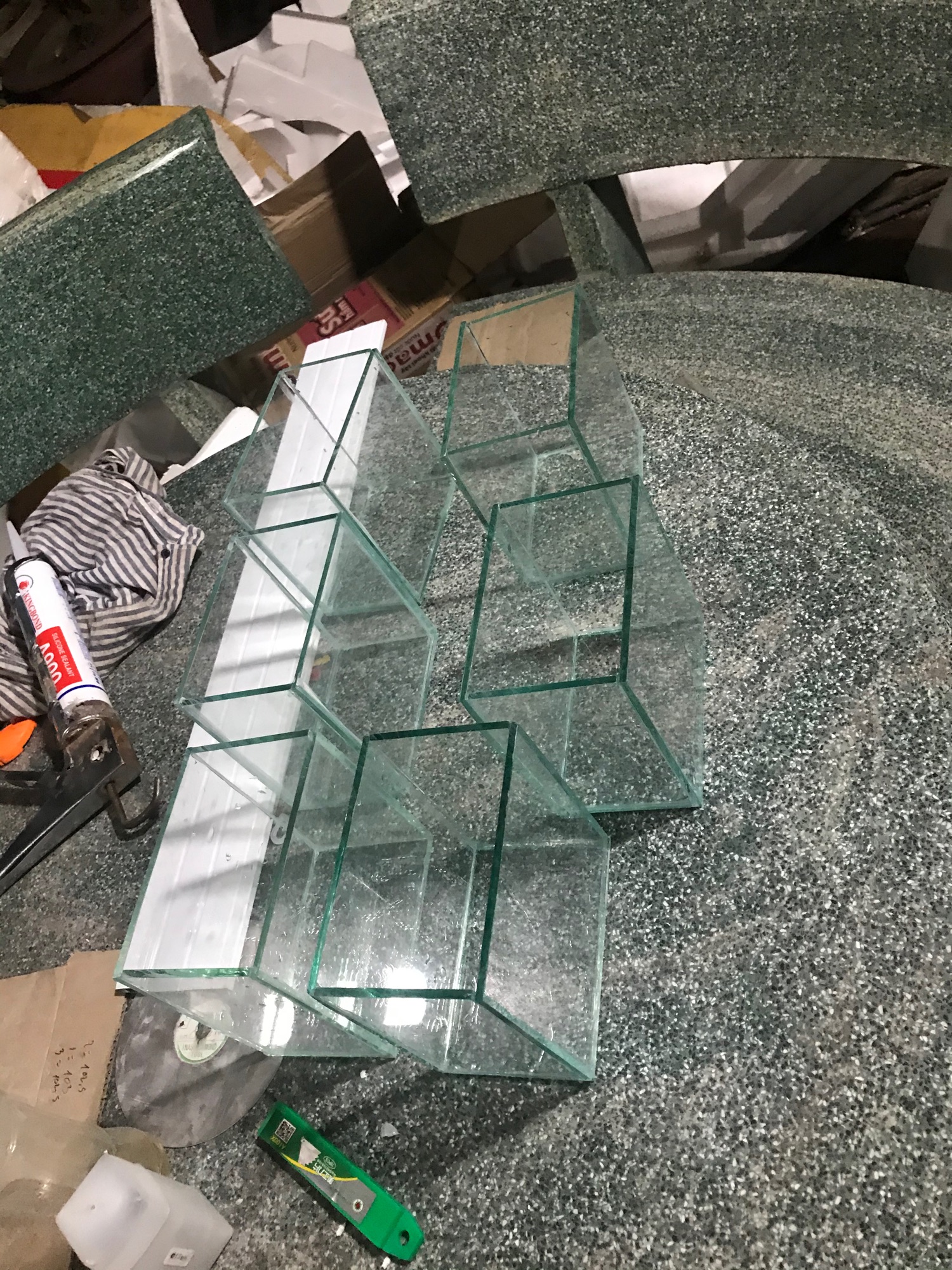 6 bể cá mini 10x15x15 cm kính 5li