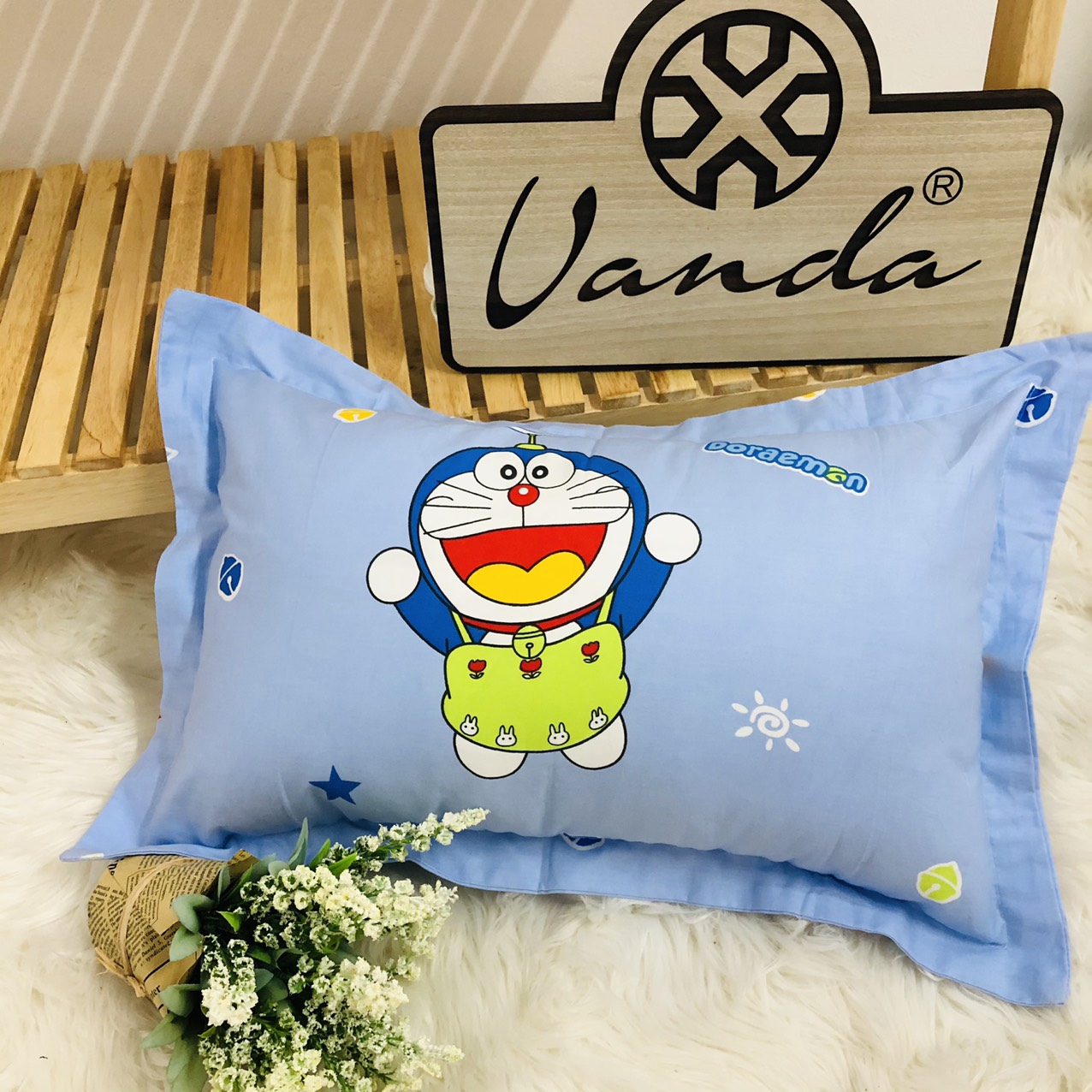 Gối đầu cho bé vỏ cotton nhập khẩu cao cấp
