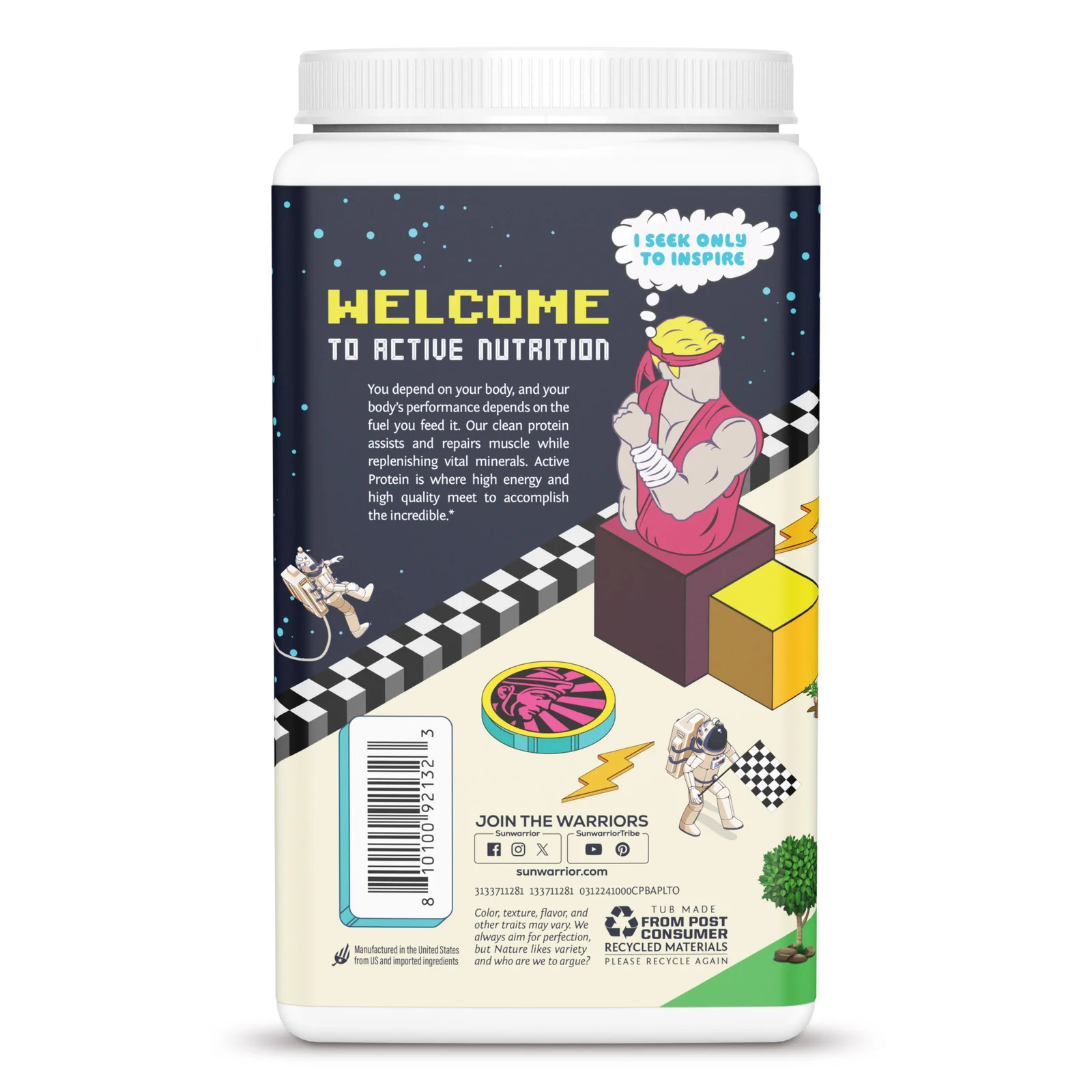 Đạm thực vật thể thao ''Sunwarrior'' : Organic Active Protein 20 lần dùng