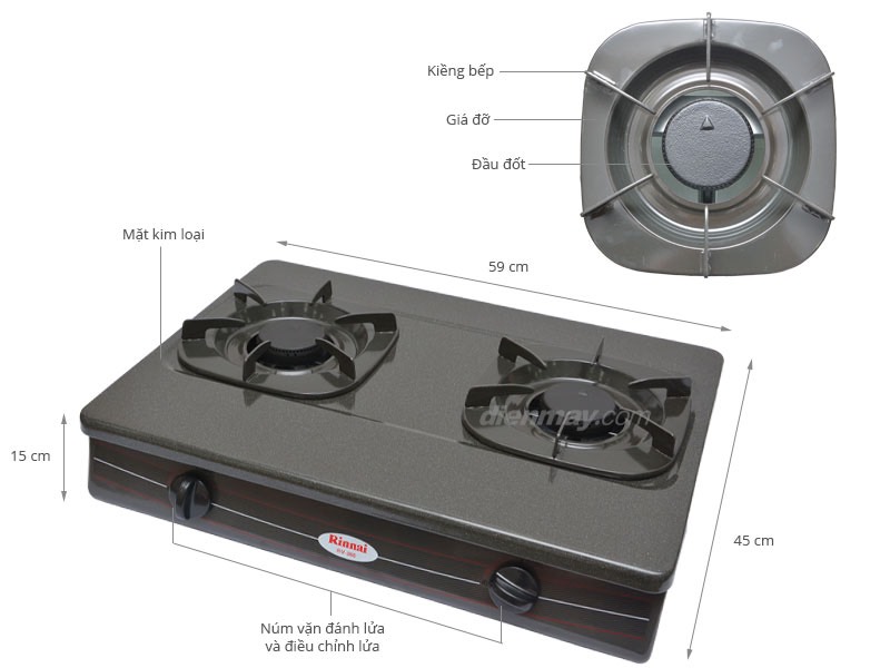 Bếp gas đôi Rinnai RV-360 (260) GMN