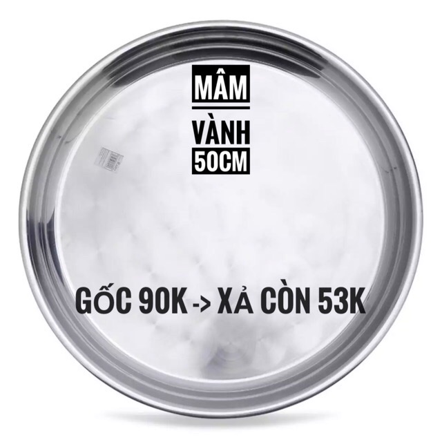 Mâm tròn inox size 50cm