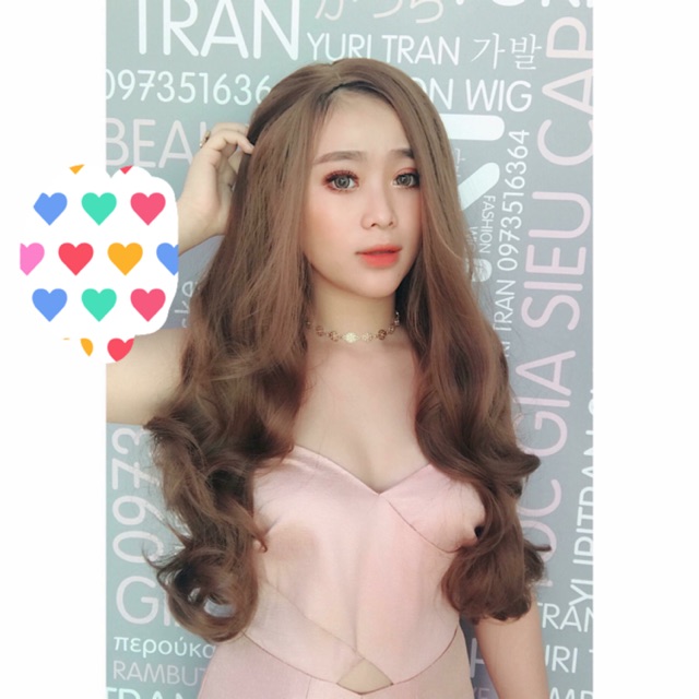 Tóc giả nguyên đầu 2 mái kèm ảnh