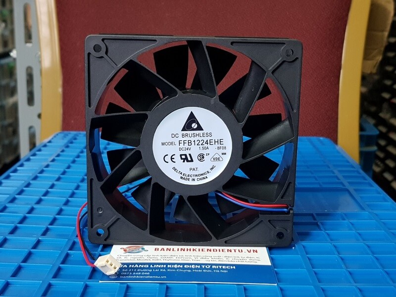 Ffb1224ehe quạt delta cho biến tần 24vdc-1.5a 12038mm