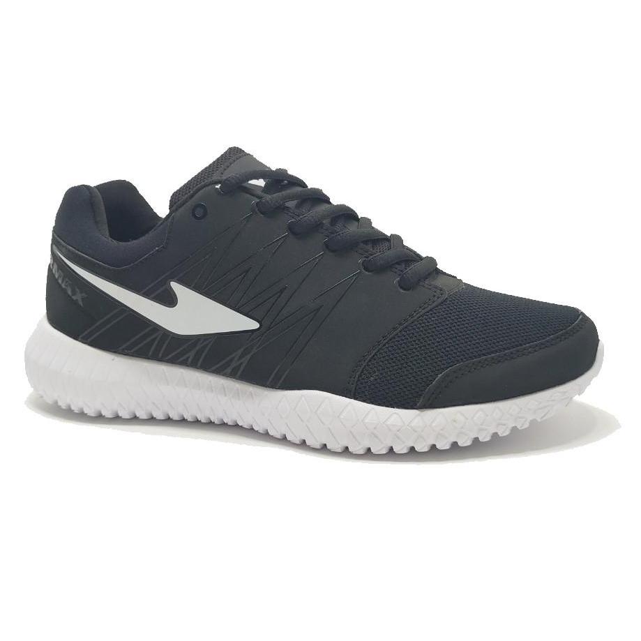 Giày nam thể thao sneaker đen móc trắng MT14