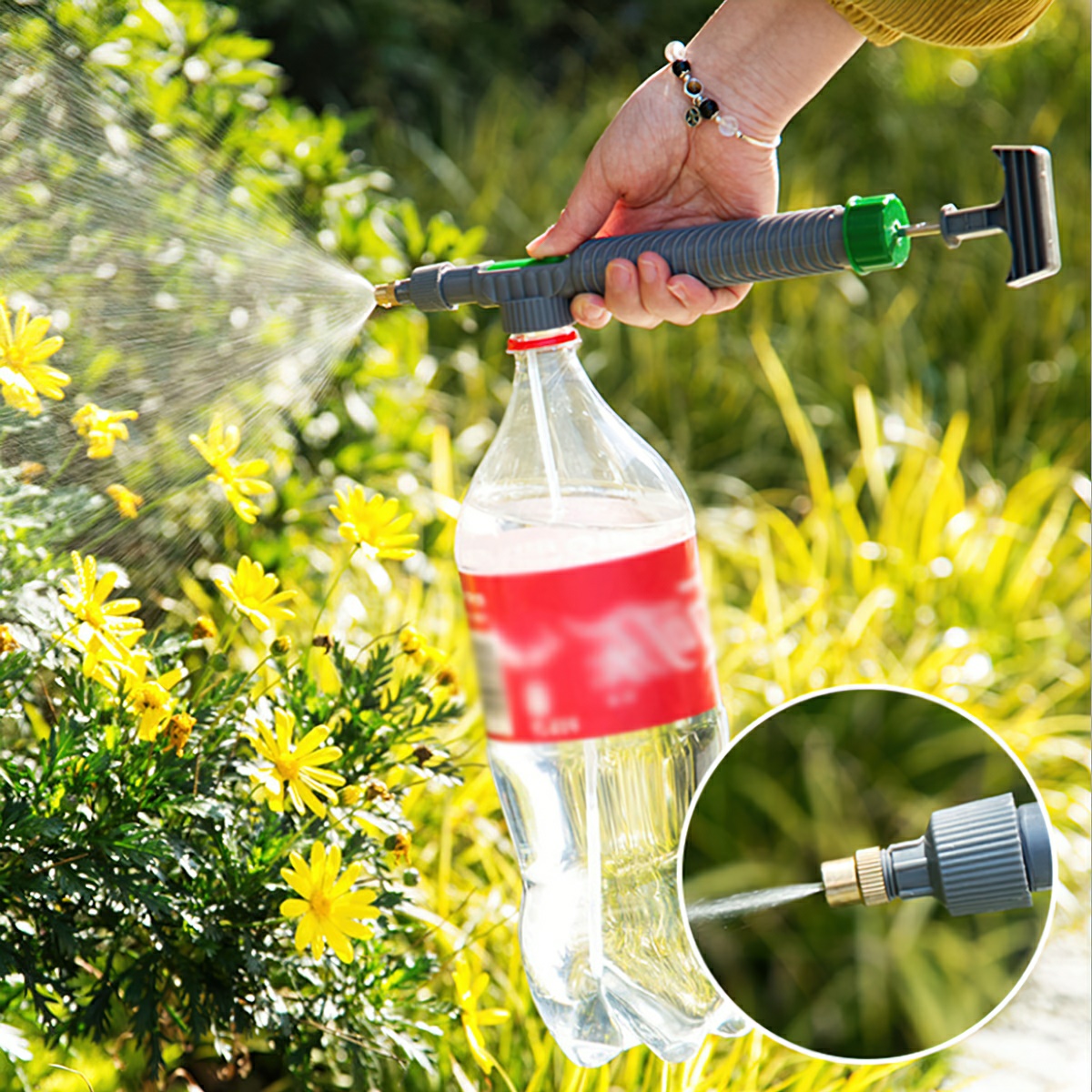 Plastic sprayer for watering plants