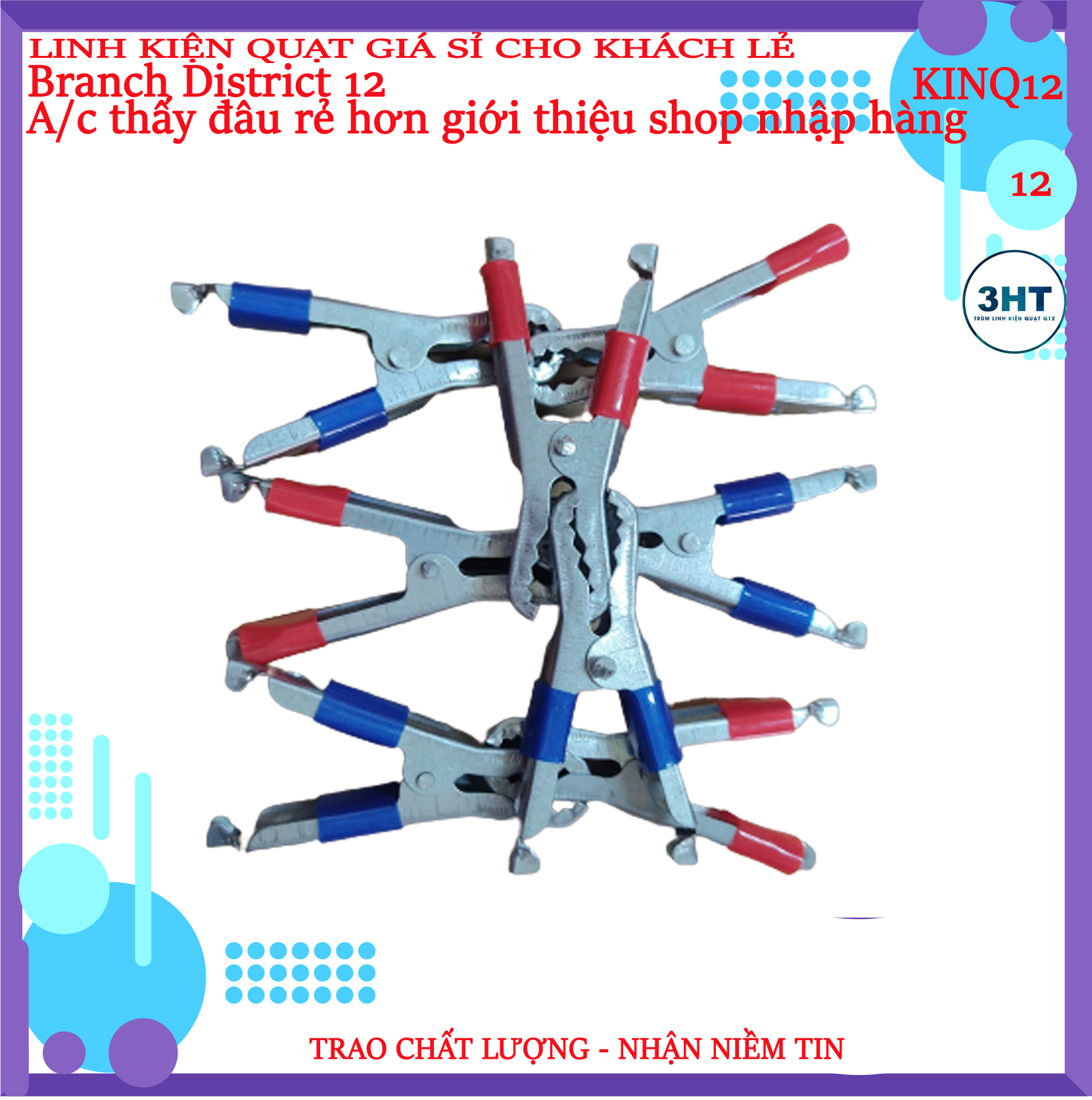 Kẹp bình Ắc quy Xanh Đỏ 30A - 7Cm - 1 cặp