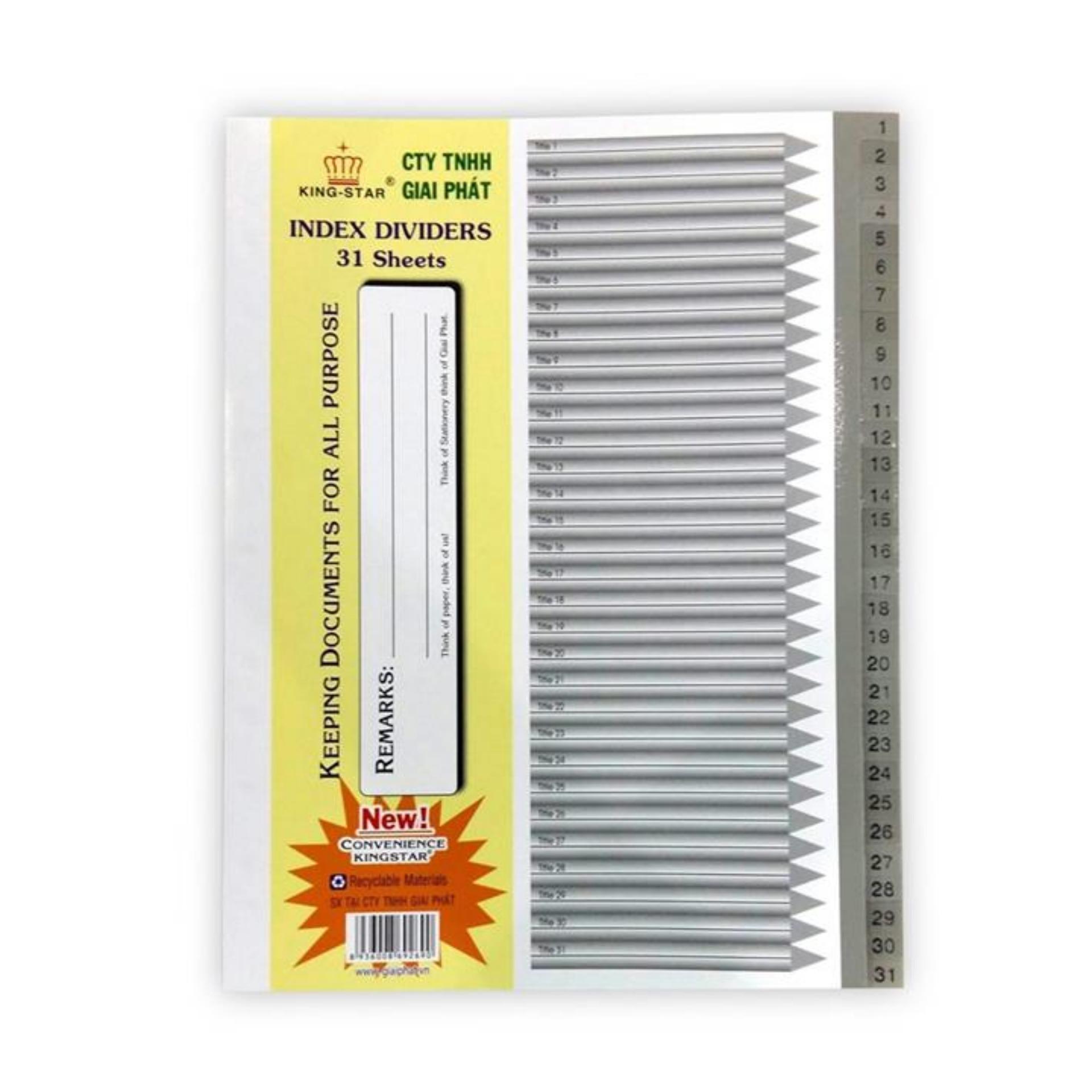 BÌA PHÂN TRANG 31 SỐ