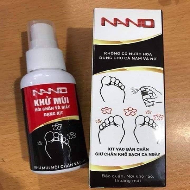 Bình xịt khử mùi hôi chân nano
