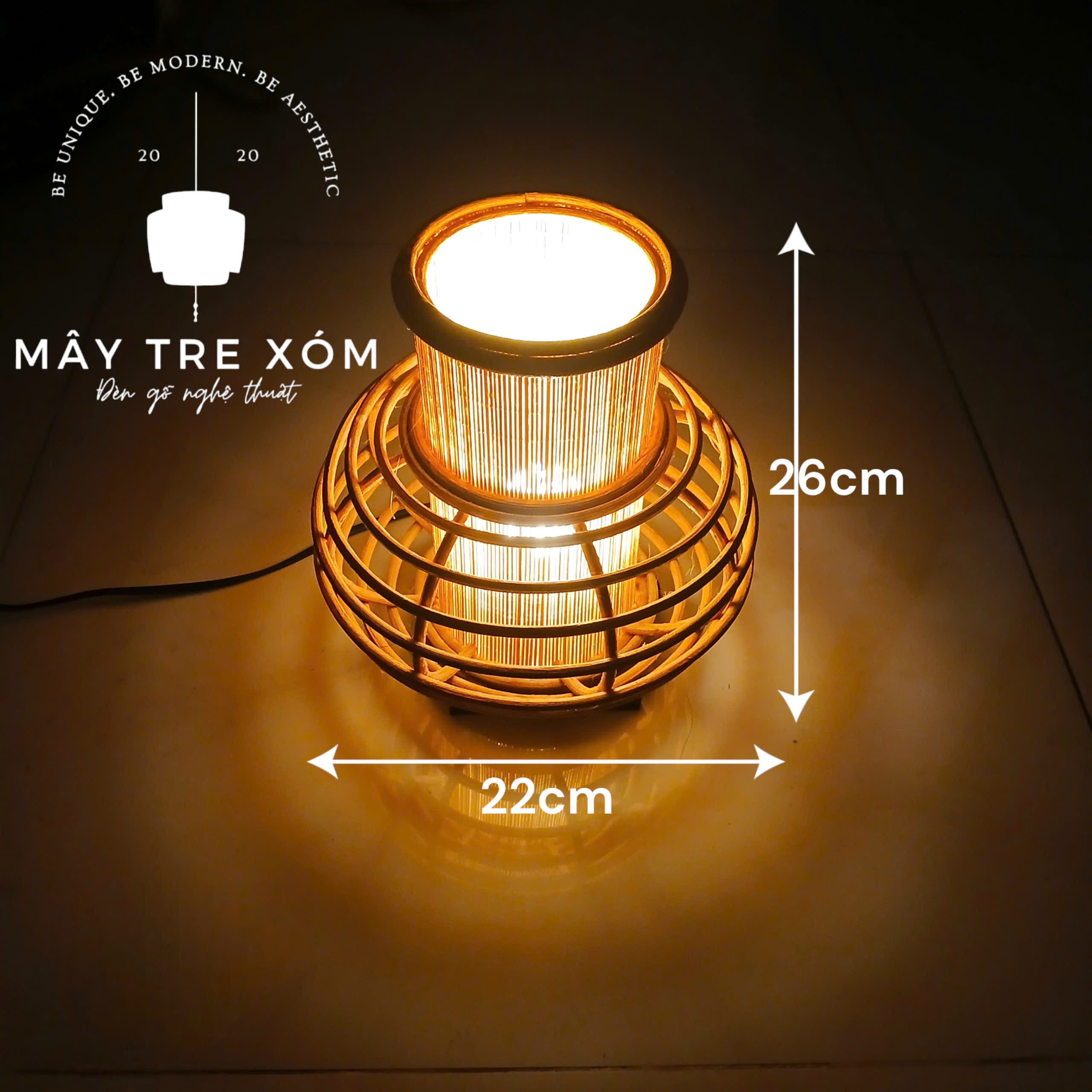 đèn ngủ mây tre để bàn, đèn ngủ để bàn
