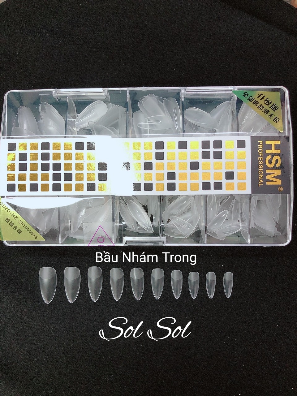Móng úp lẻ size hsm - phom bầu nhám trong