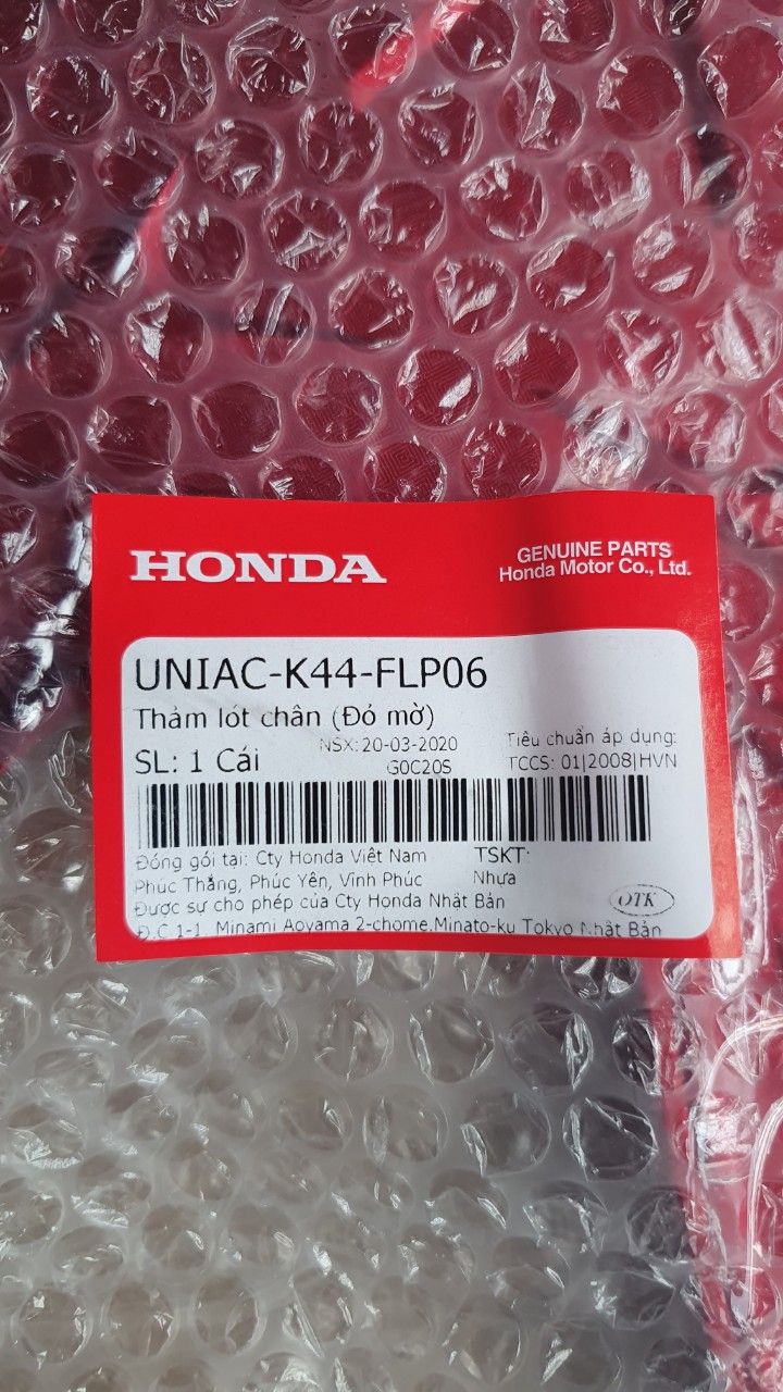 [HCM]PHỤ KIỆN VISION 2016-2020 THÃM LÓT CHÂN MÀU ĐỎ MƠ