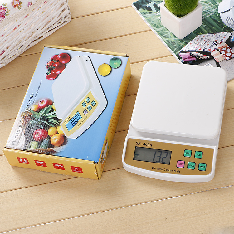 Cân tạp hóa điện tử Cân nhà bếp 10kg SF-400A (Trắng)