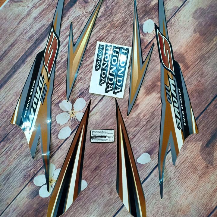 [XEM LÀ THÍCH] Bộ tem 3 lớp WAVE S 110 màu nâu xám siêu bền màu, tân trang xế yêu siêu bóng bảy OX280, chuyên cung cấp phụ tùng xe máy