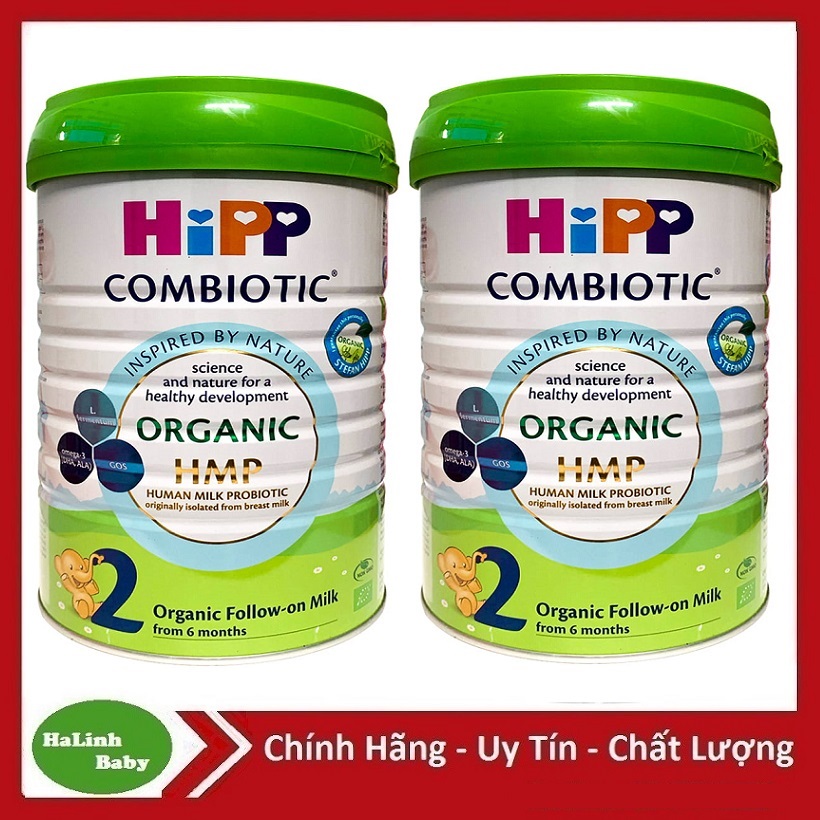 Combo 2 lon Sữa HiPP Combiotic Organic số 1/2/3/4 800g [Date 2026]