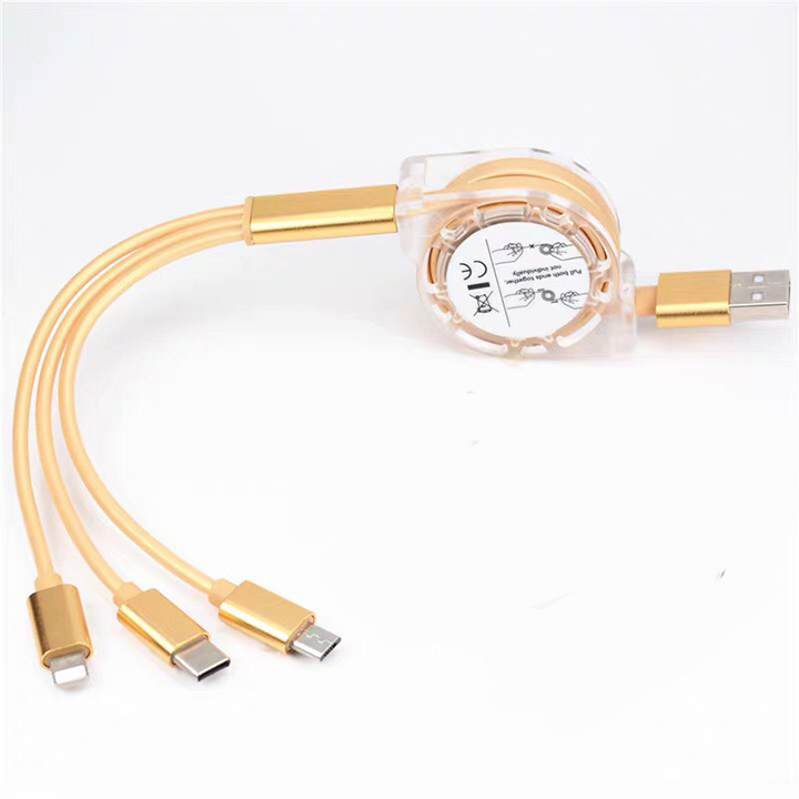 Bộ 3 Đầu Dây Sạc Cuộn Tròn Tiên Lợi