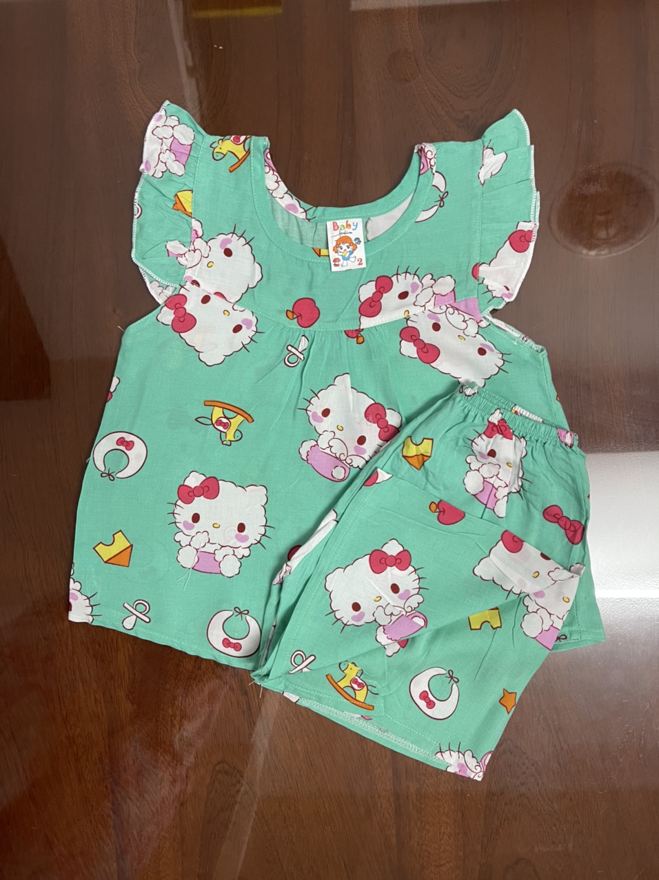 [HCM]Combo 4 bộ tôn thái quần đùi bé gái <10kg