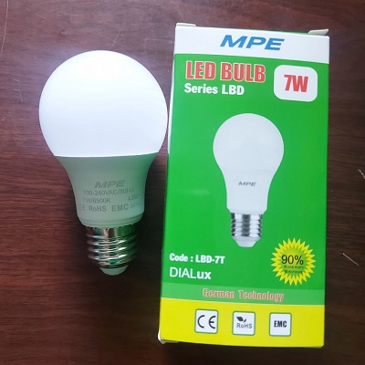[HCM]ĐÈN LED BULB 7W MPE LBD-7 BẢO HÀNH 2 NĂM