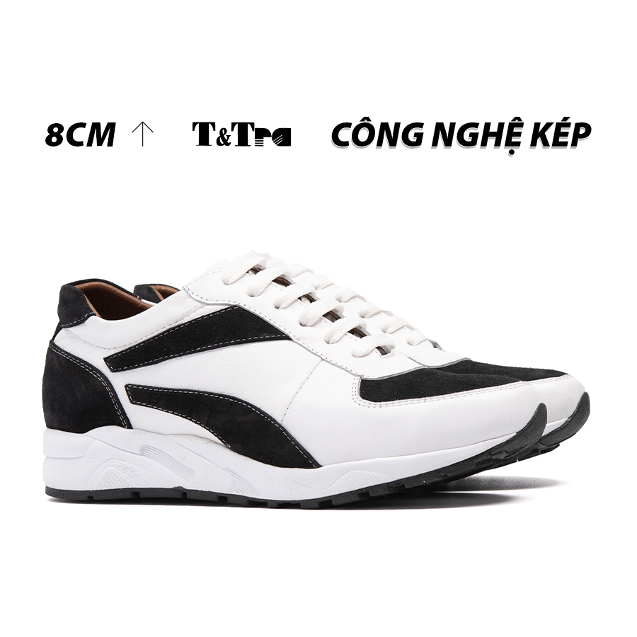 Free shipping 8cm men's white & Tra T28 men's high shoes
