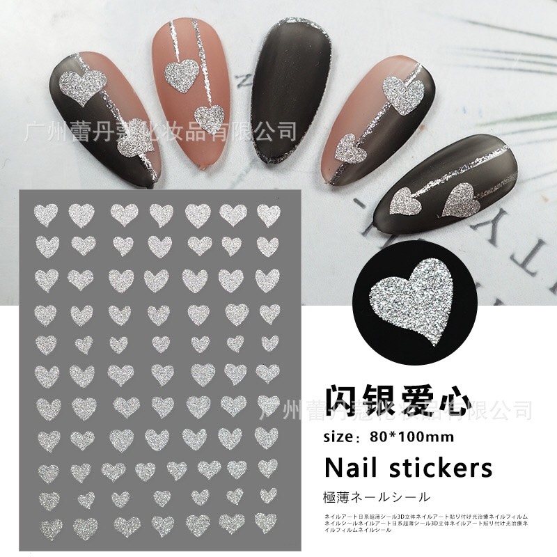 Sticker nail, sticker flash dán móng tay