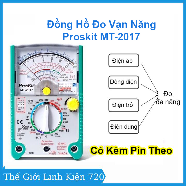 Đồng hồ đo vạn năng proskit mt-2017