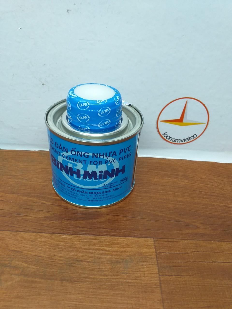 Keo dán ống nhựa PVC Bình Minh 200G