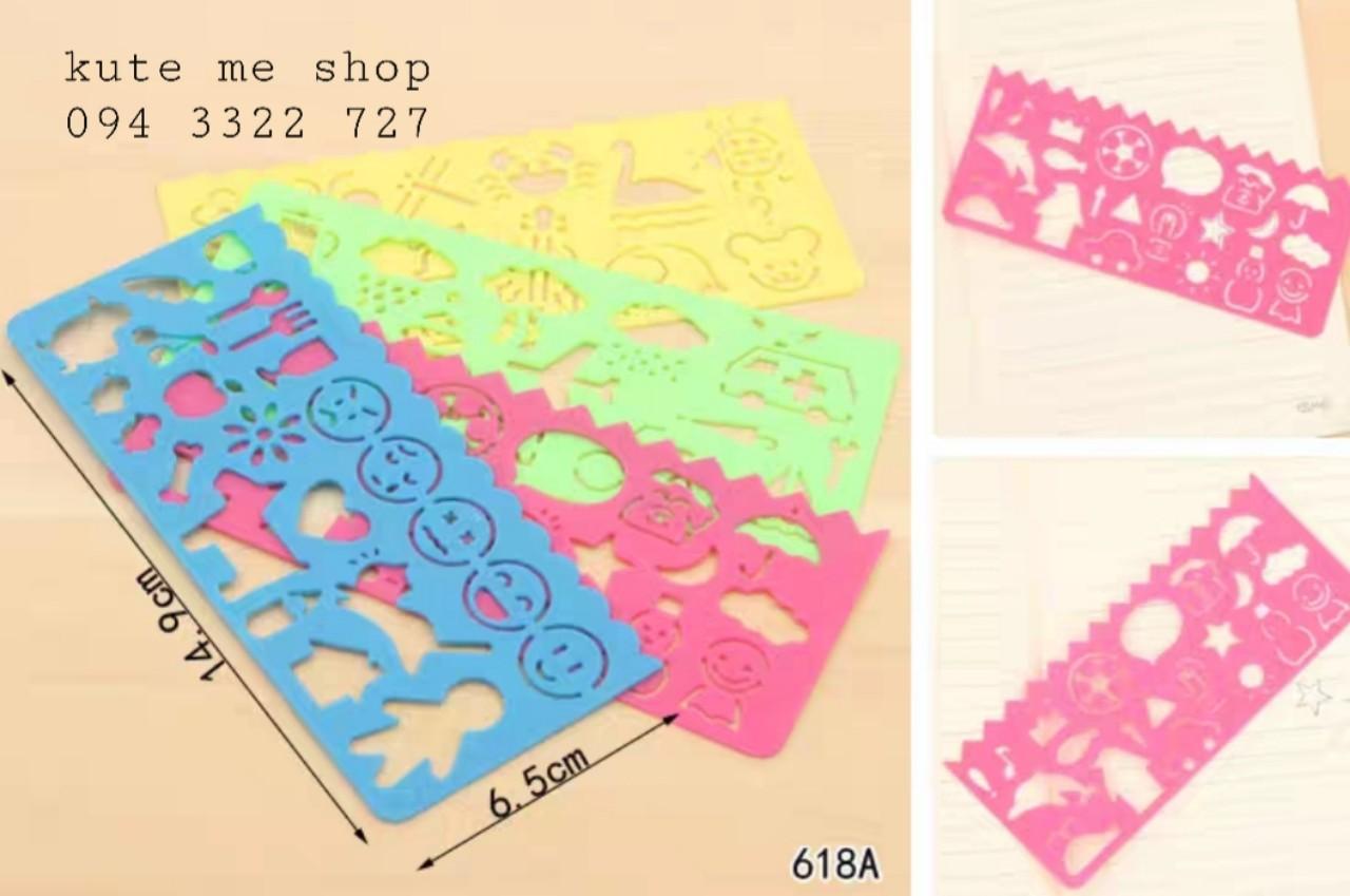 Bộ thước cho bé tập vẽ hình (1 bộ 4 cây)